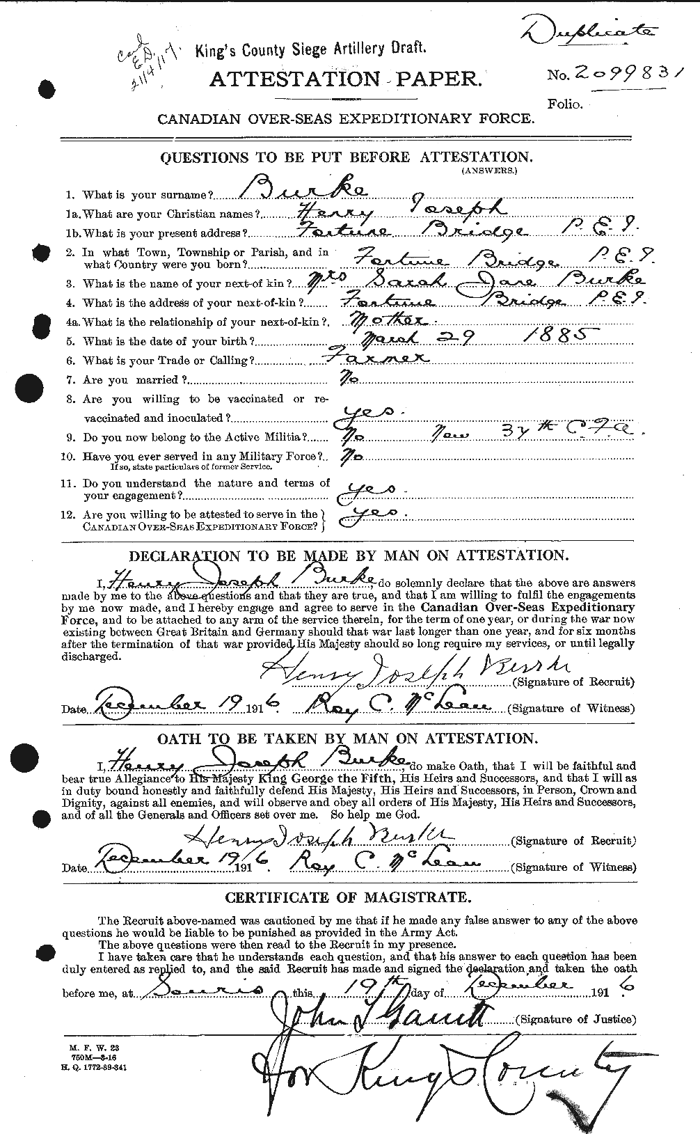Personnel Records of the First World War - CEF 272892a