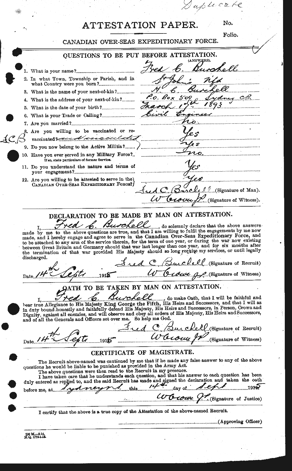 Personnel Records of the First World War - CEF 273147a
