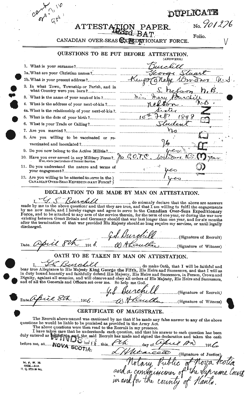 Personnel Records of the First World War - CEF 273179a