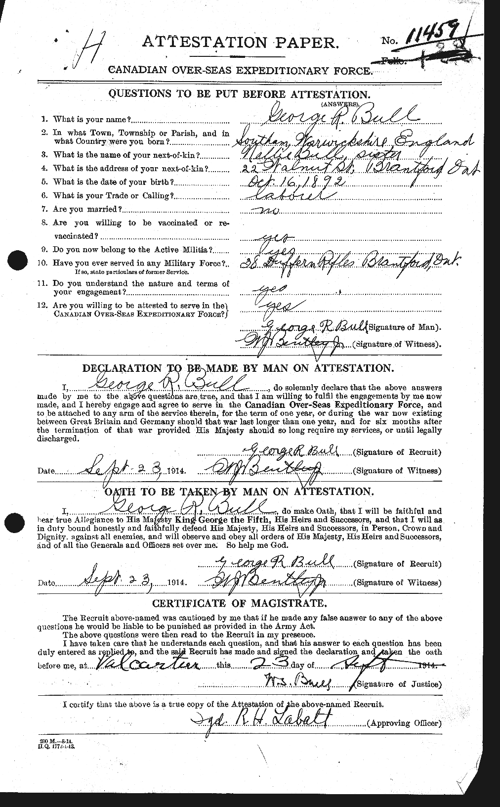 Personnel Records of the First World War - CEF 273400a