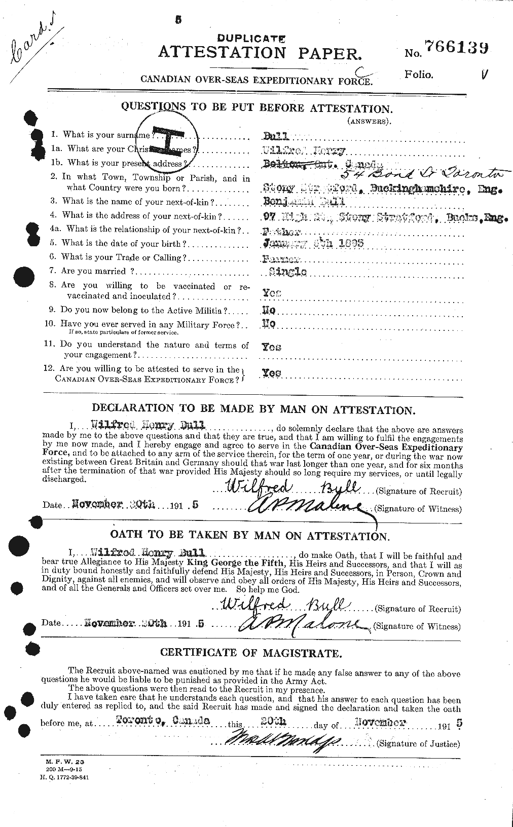 Personnel Records of the First World War - CEF 273456a