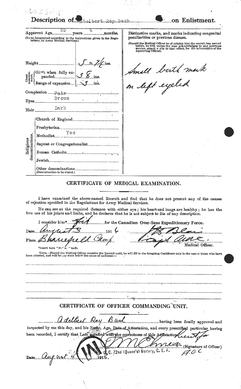 Personnel Records of the First World War - CEF 274321b