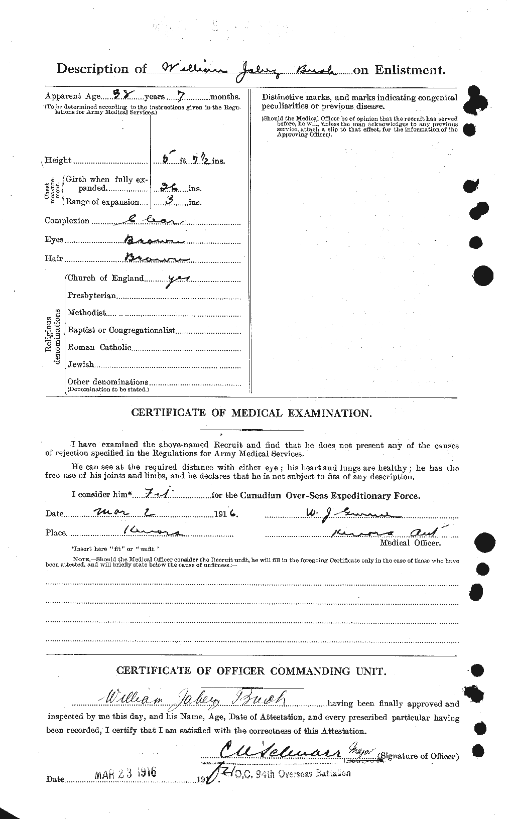 Personnel Records of the First World War - CEF 274442b