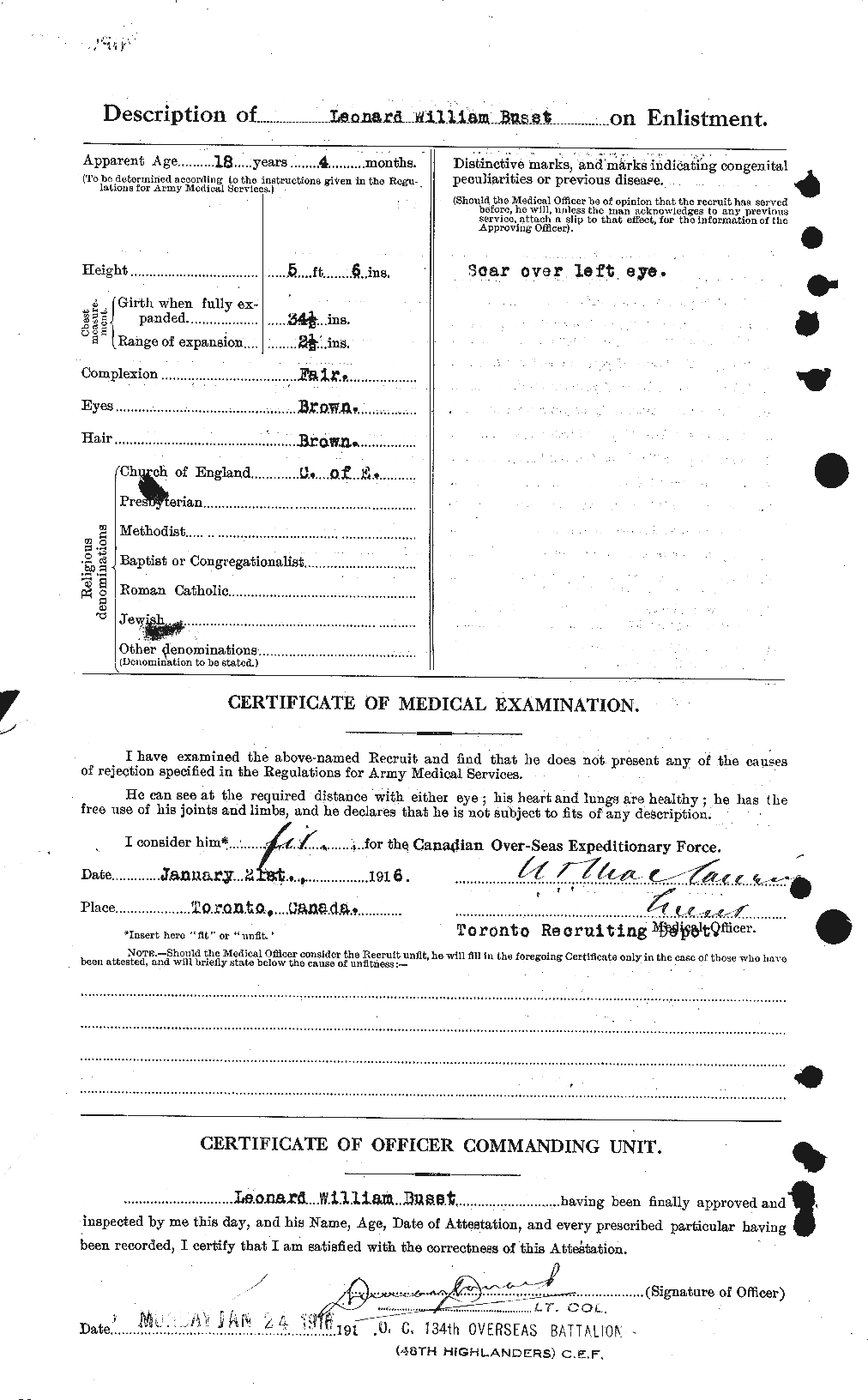 Personnel Records of the First World War - CEF 274642b