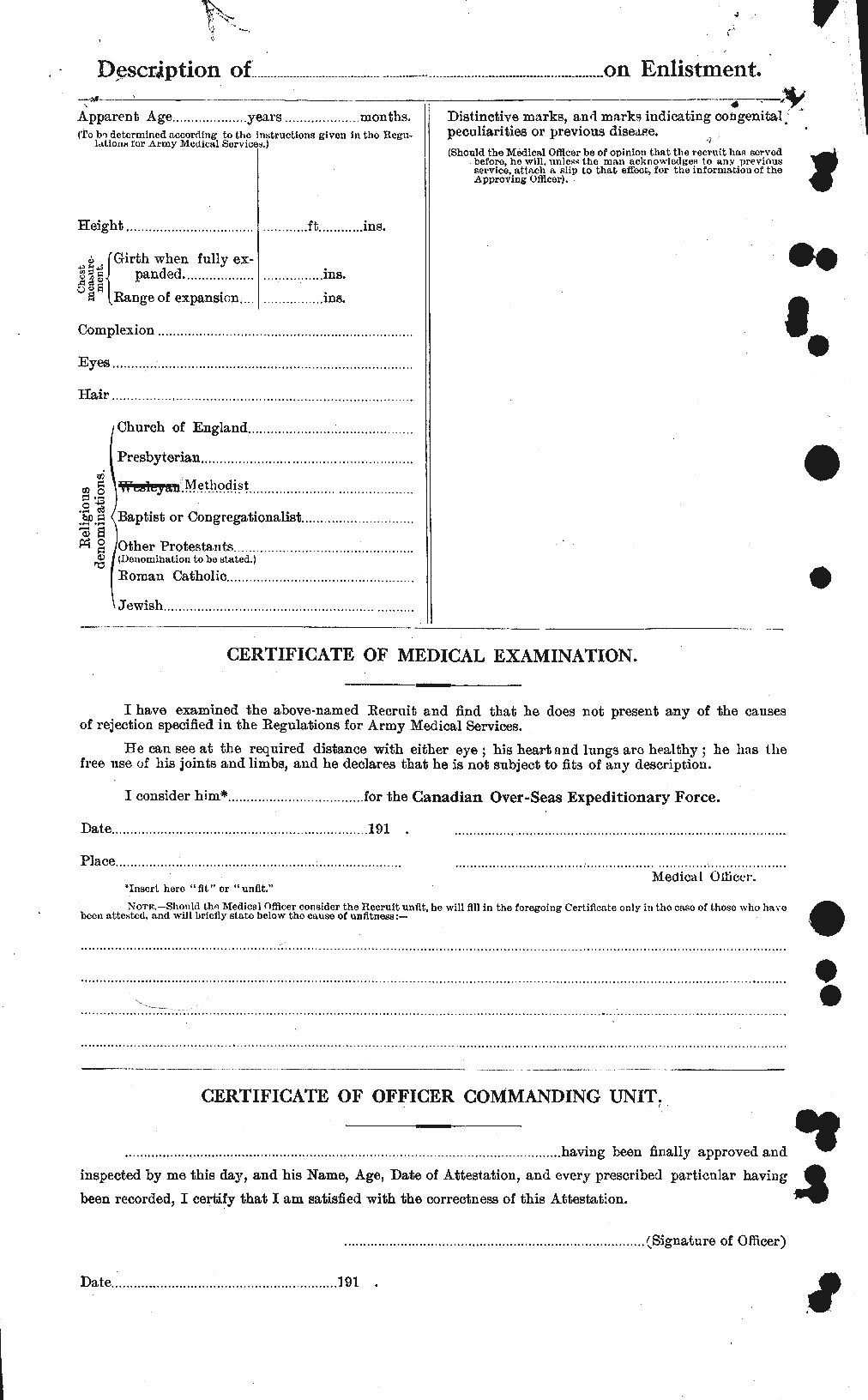 Personnel Records of the First World War - CEF 274656b