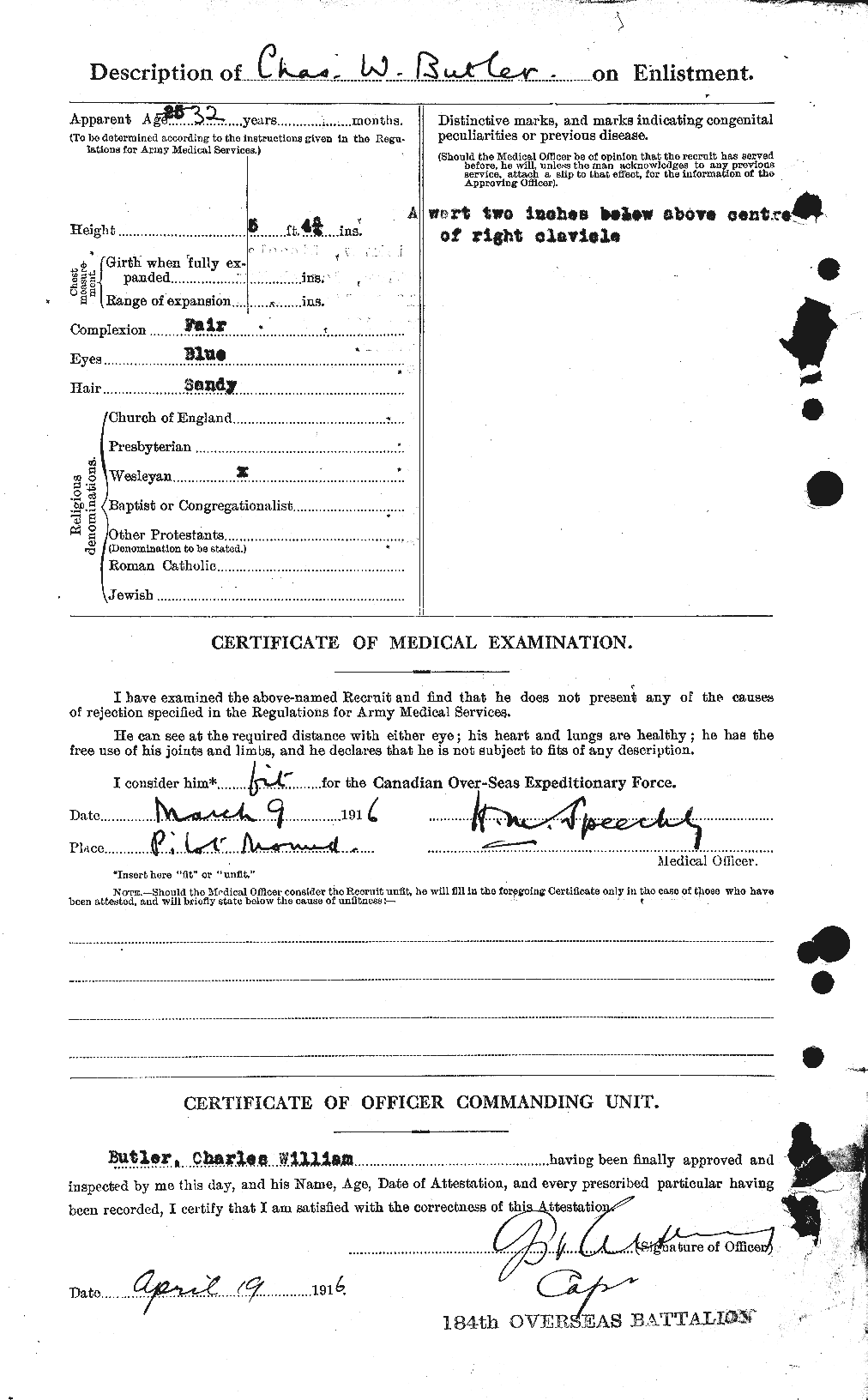 Personnel Records of the First World War - CEF 275833b