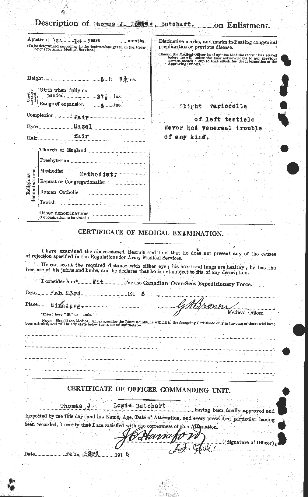 Personnel Records of the First World War - CEF 276182b