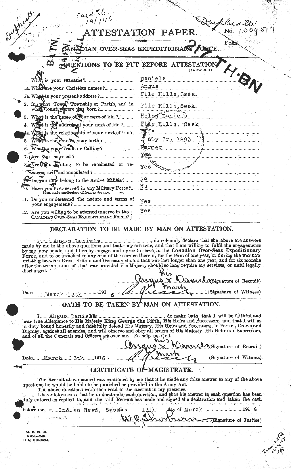 Personnel Records of the First World War - CEF 279566a
