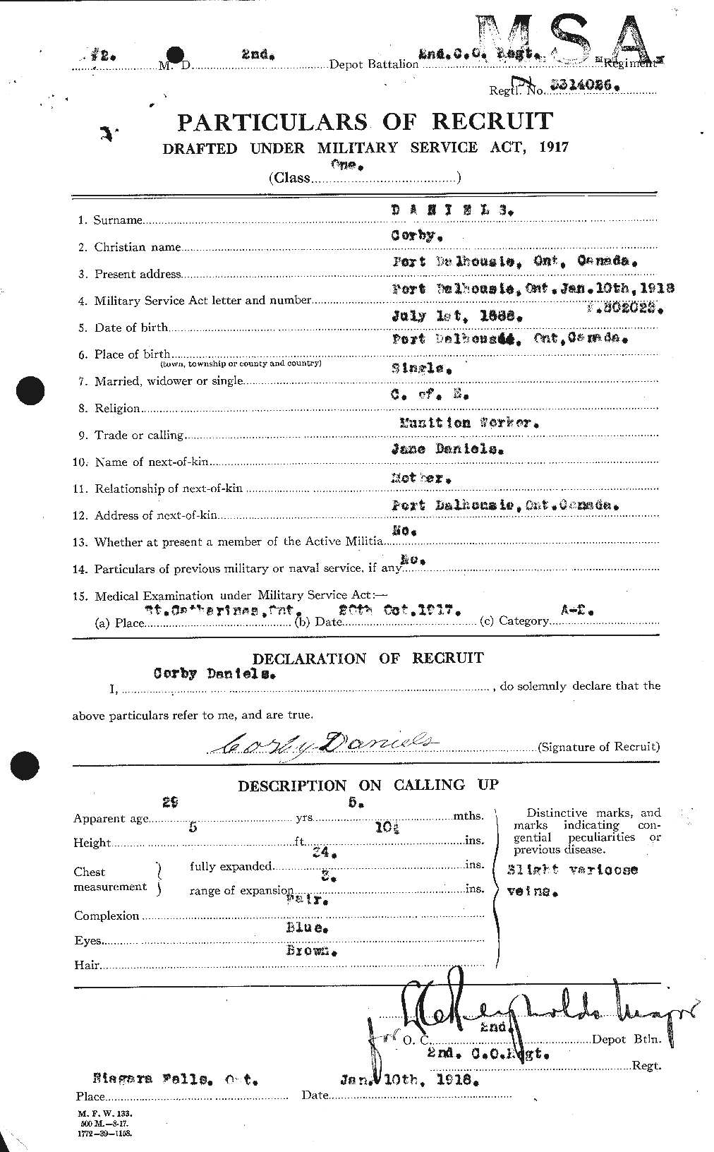 Personnel Records of the First World War - CEF 279575a