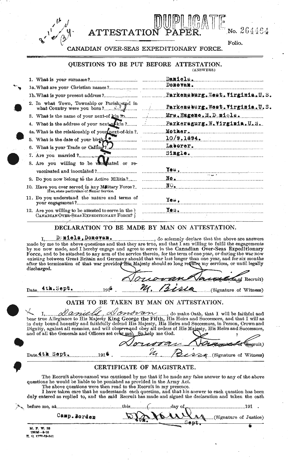 Personnel Records of the First World War - CEF 279579a