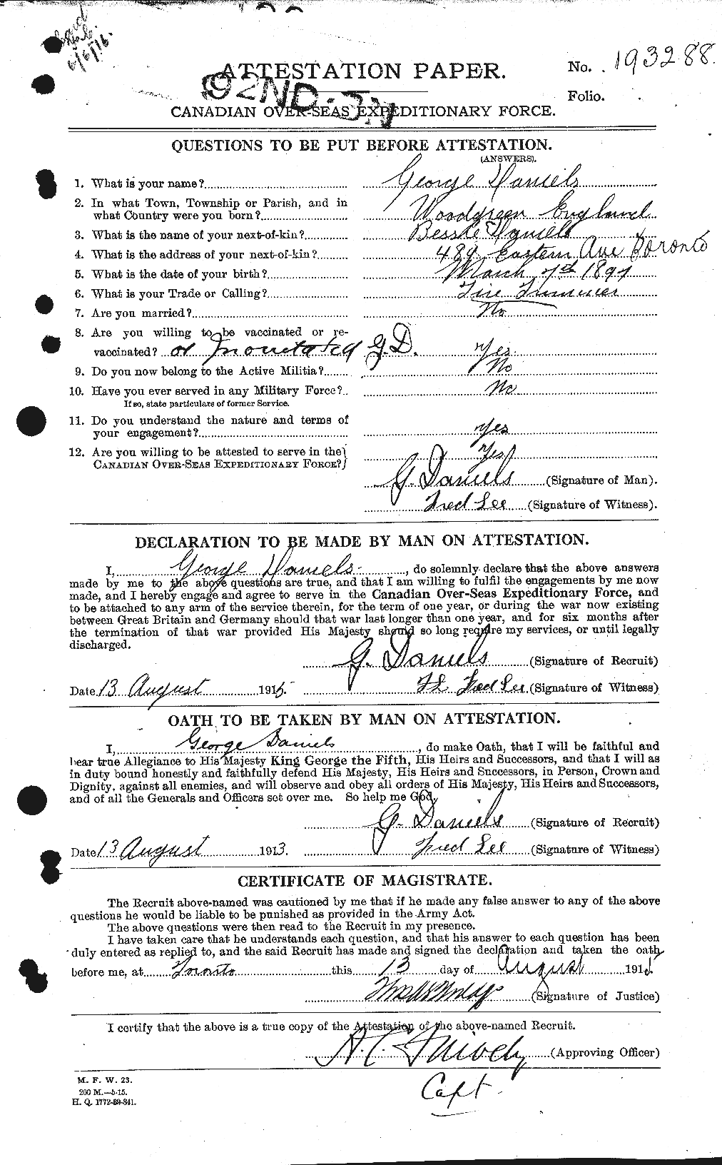 Personnel Records of the First World War - CEF 279601a