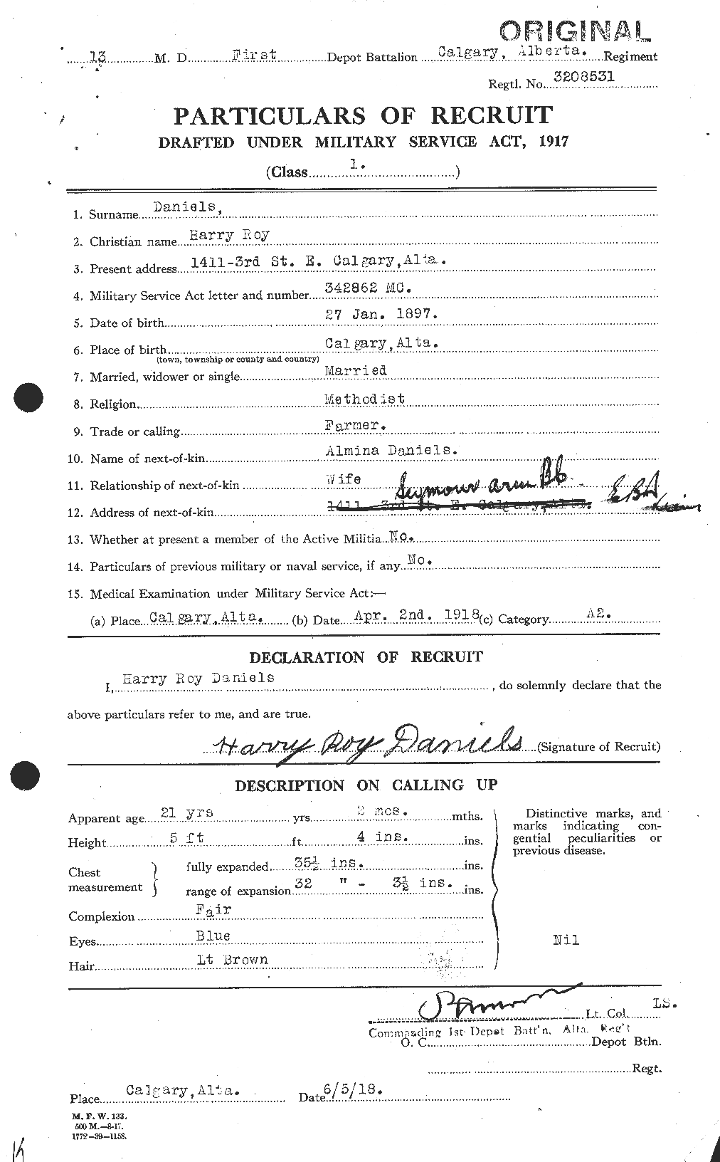 Personnel Records of the First World War - CEF 279612a