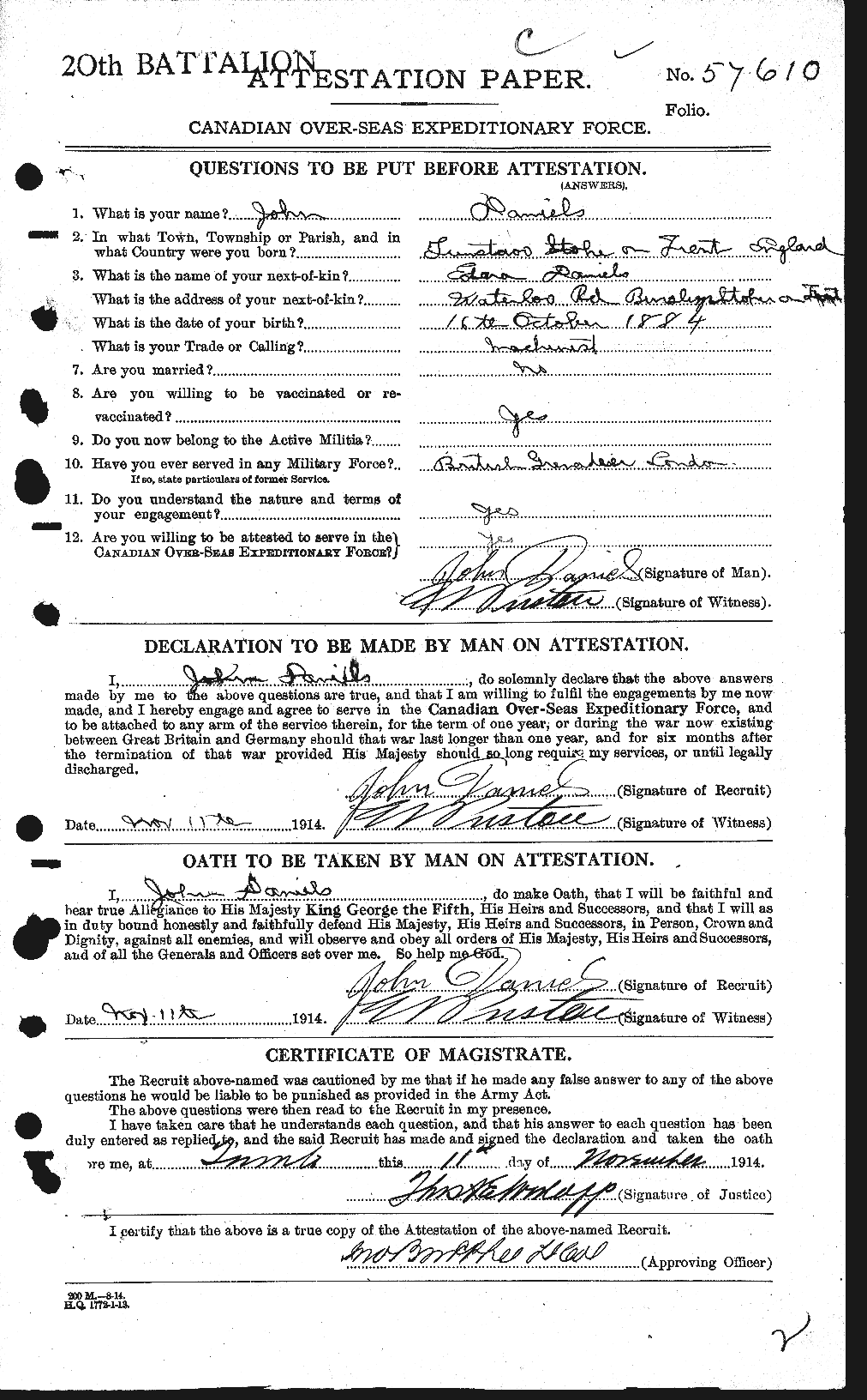 Personnel Records of the First World War - CEF 279639a