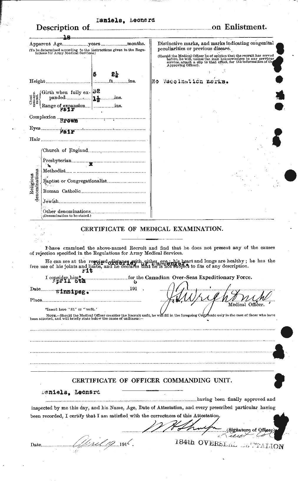 Personnel Records of the First World War - CEF 279651b