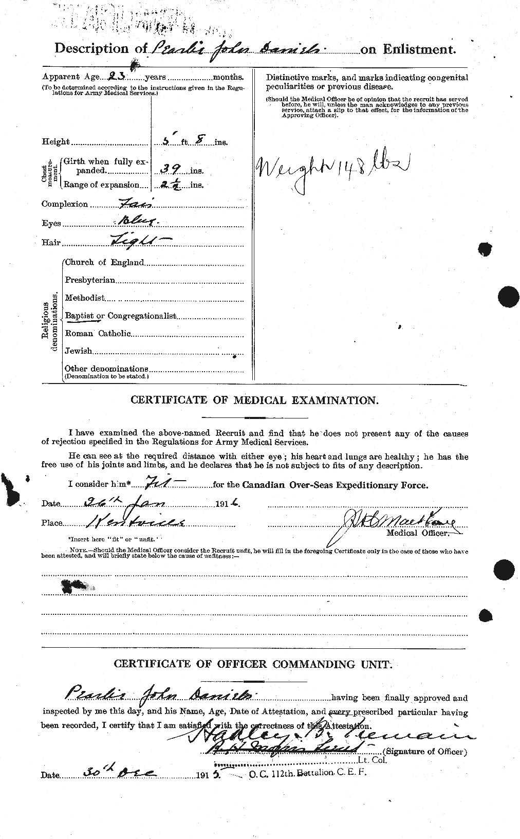 Personnel Records of the First World War - CEF 279659b