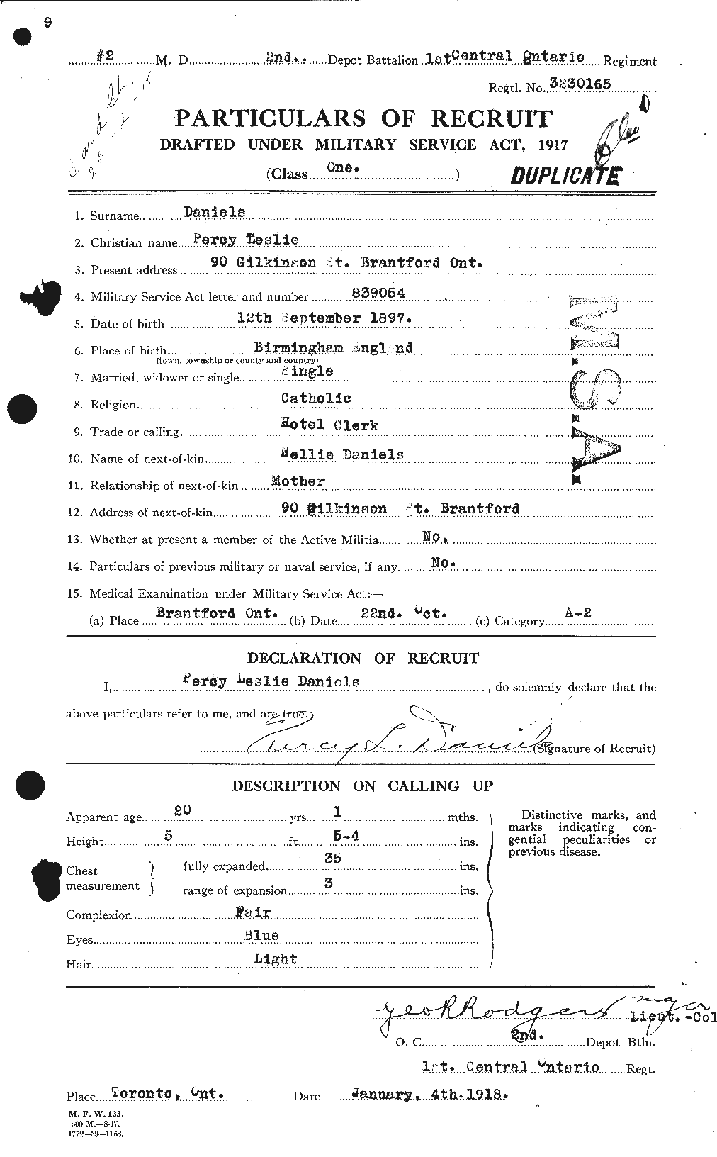 Personnel Records of the First World War - CEF 279662a