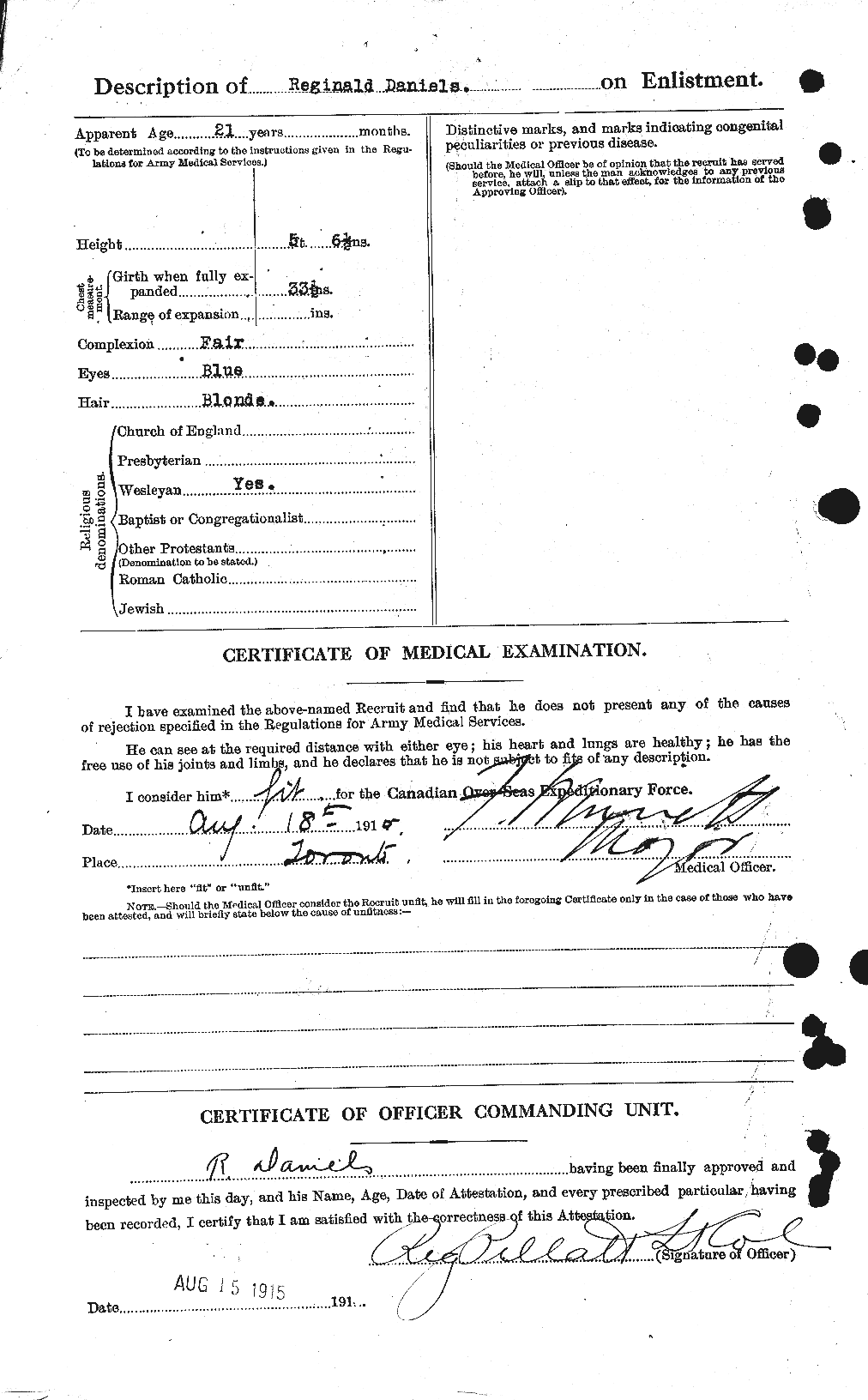Personnel Records of the First World War - CEF 279666b