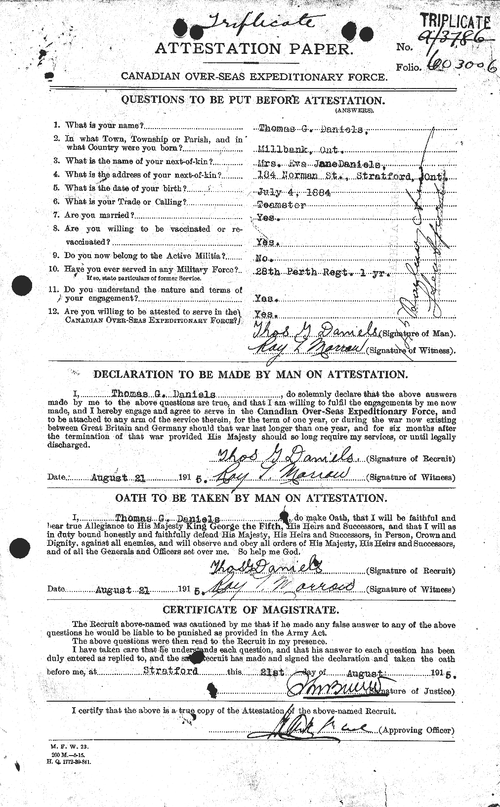 Personnel Records of the First World War - CEF 279677a