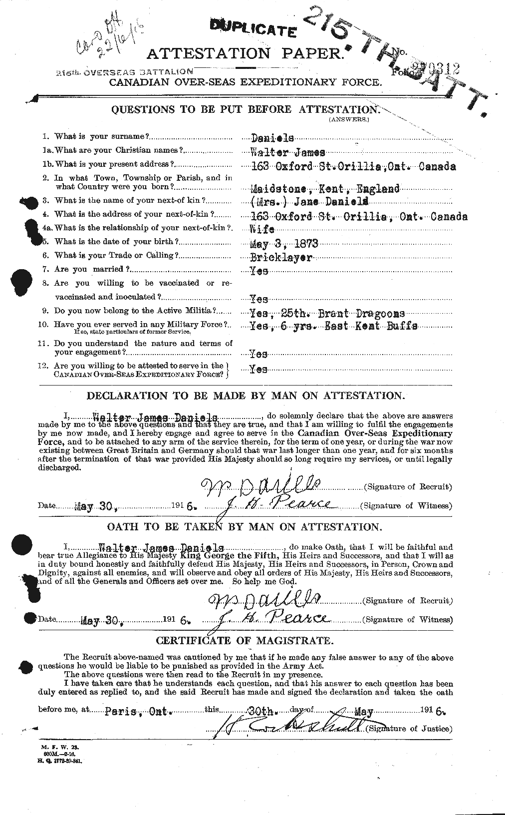 Personnel Records of the First World War - CEF 279683a