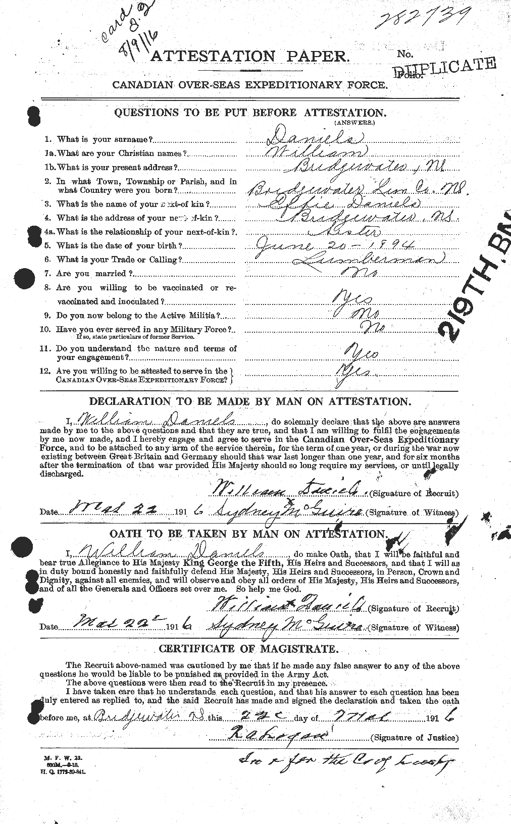 Personnel Records of the First World War - CEF 279688a