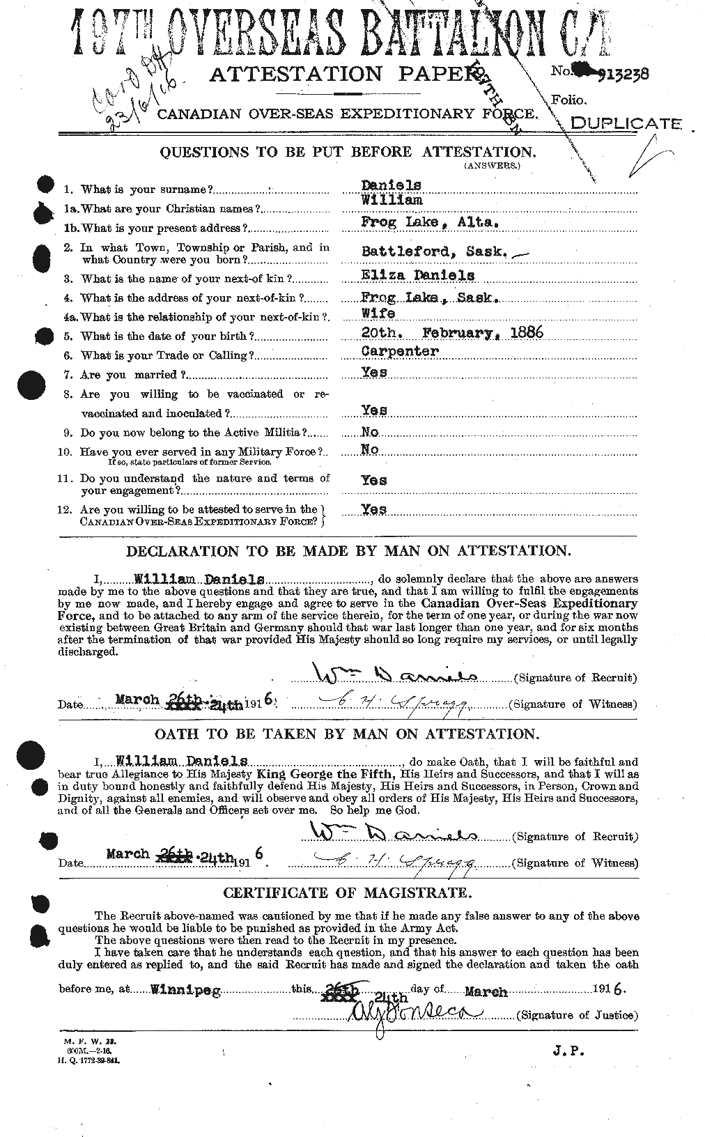 Personnel Records of the First World War - CEF 279690a