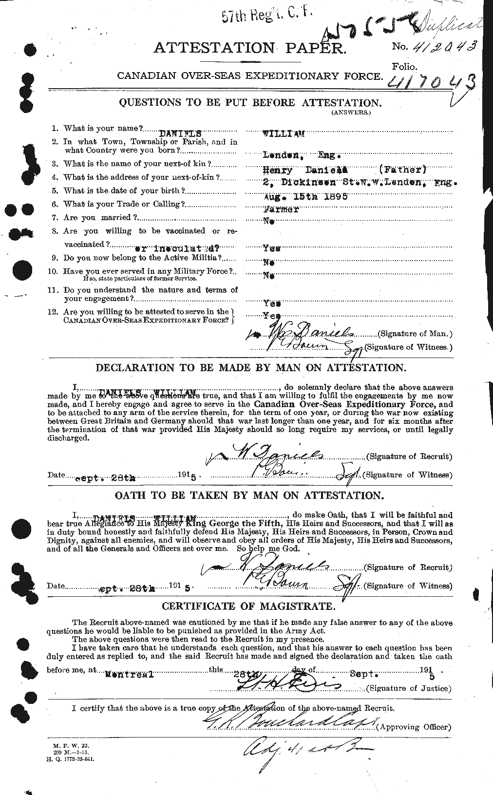 Personnel Records of the First World War - CEF 279693a
