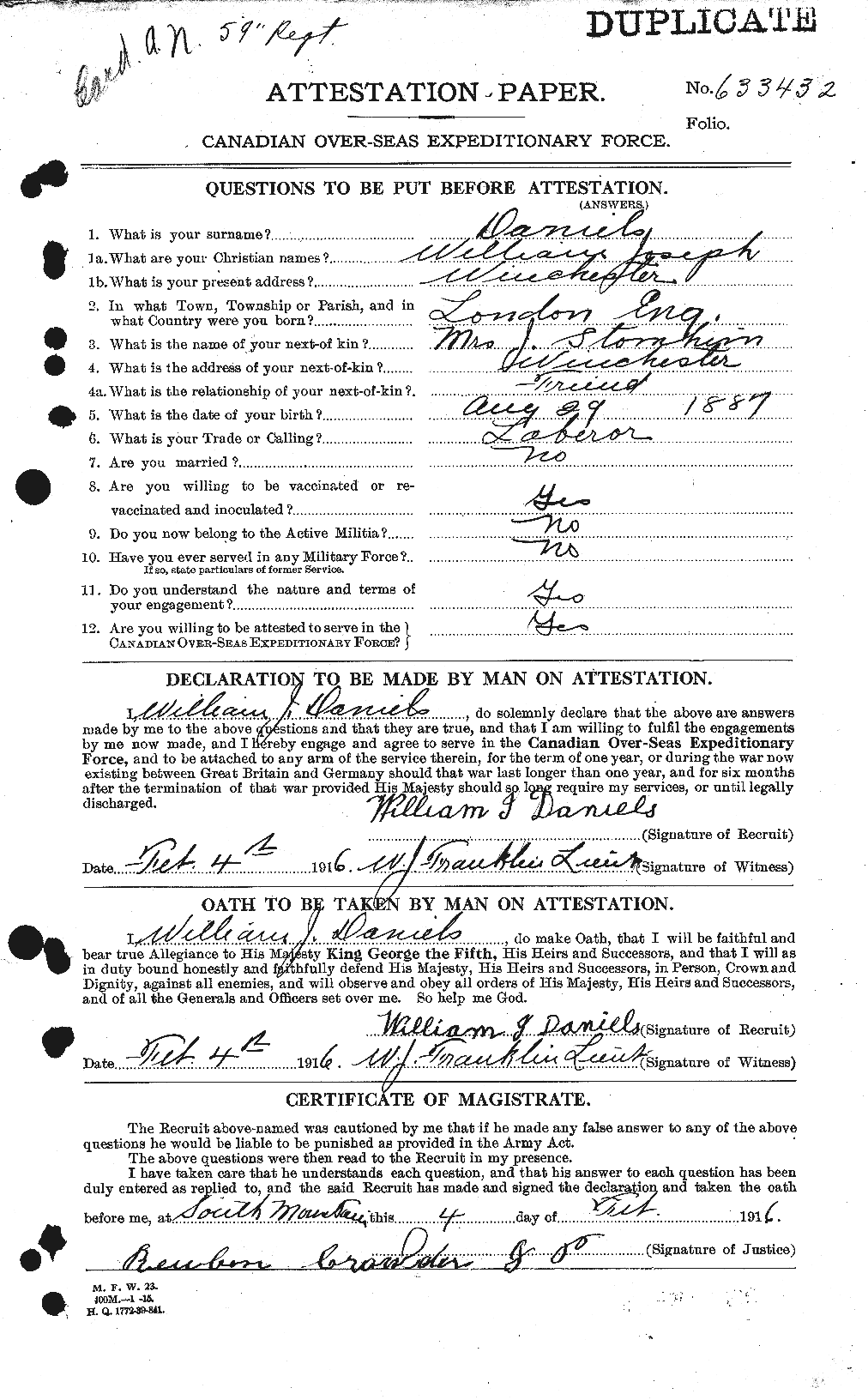 Personnel Records of the First World War - CEF 279703a