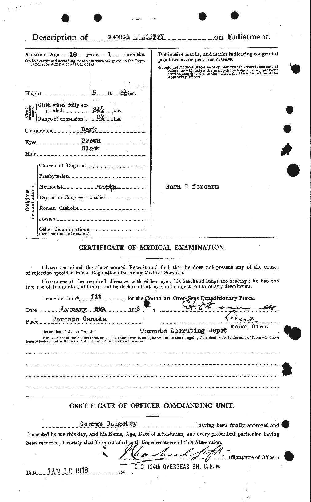 Dossiers du Personnel de la Première Guerre mondiale - CEC 280537b