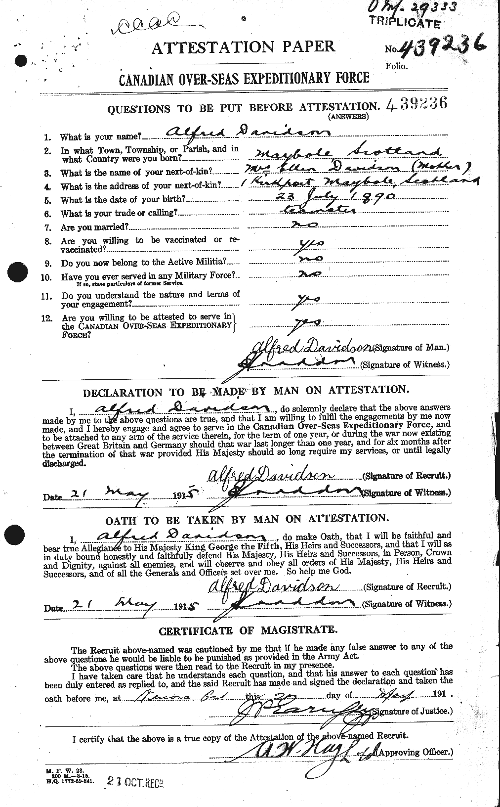 Personnel Records of the First World War - CEF 280729a