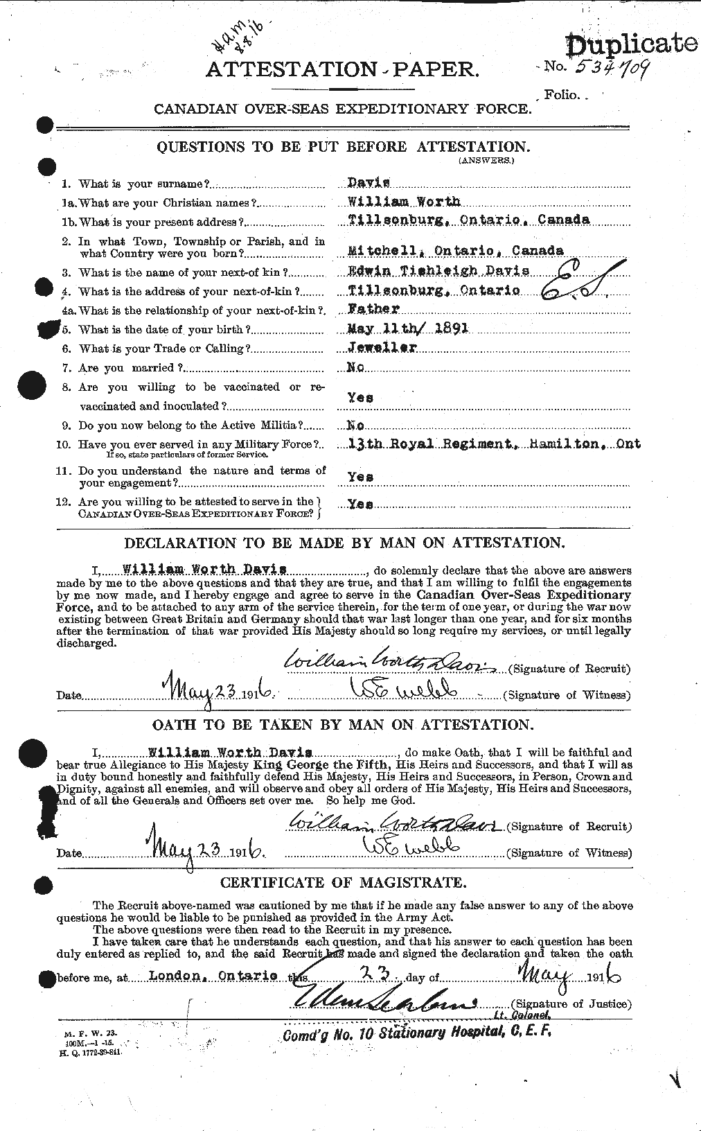 Personnel Records of the First World War - CEF 282379a