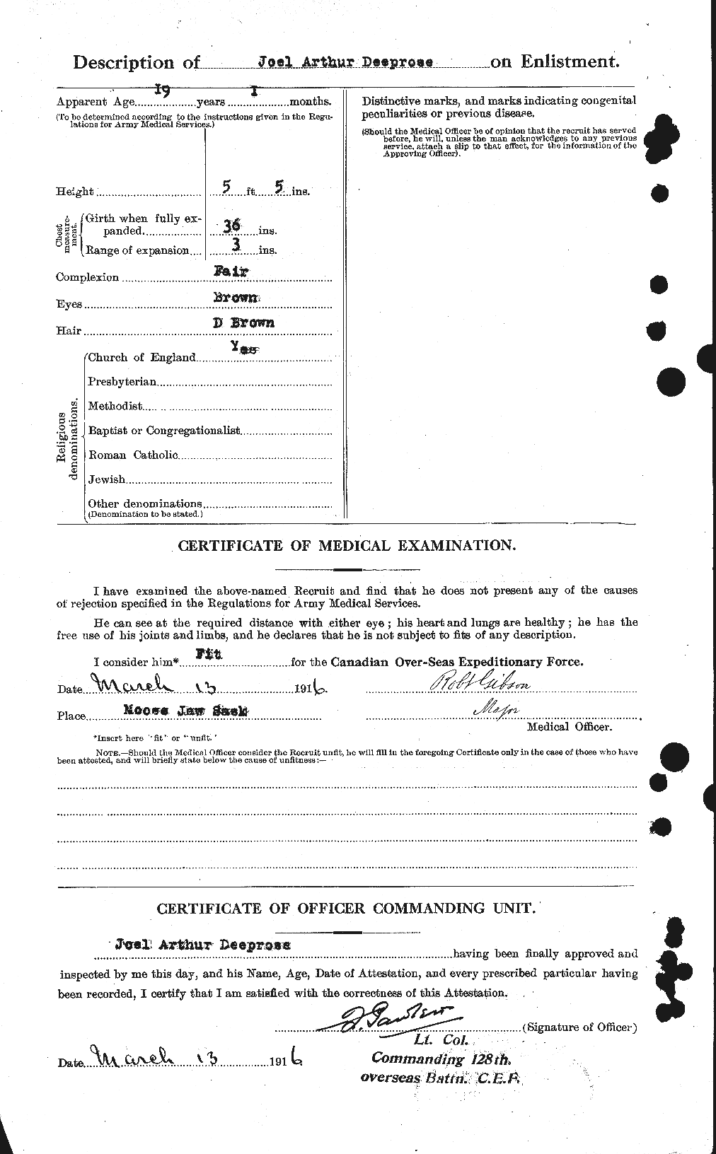 Personnel Records of the First World War - CEF 285797b