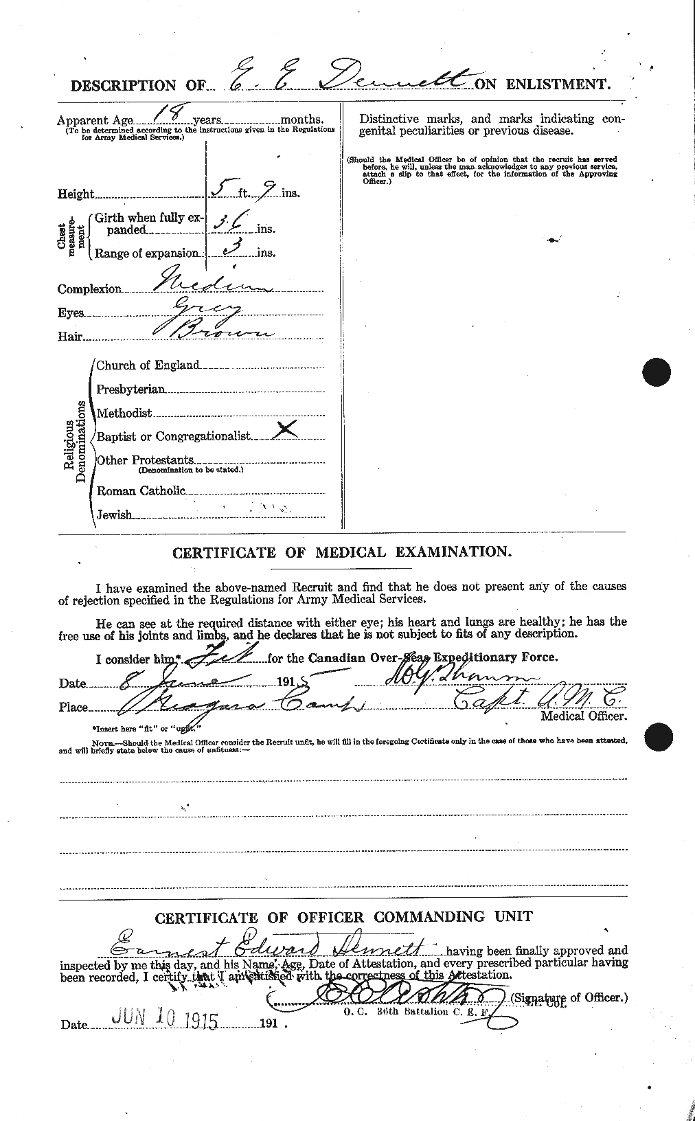 Personnel Records of the First World War - CEF 286072b