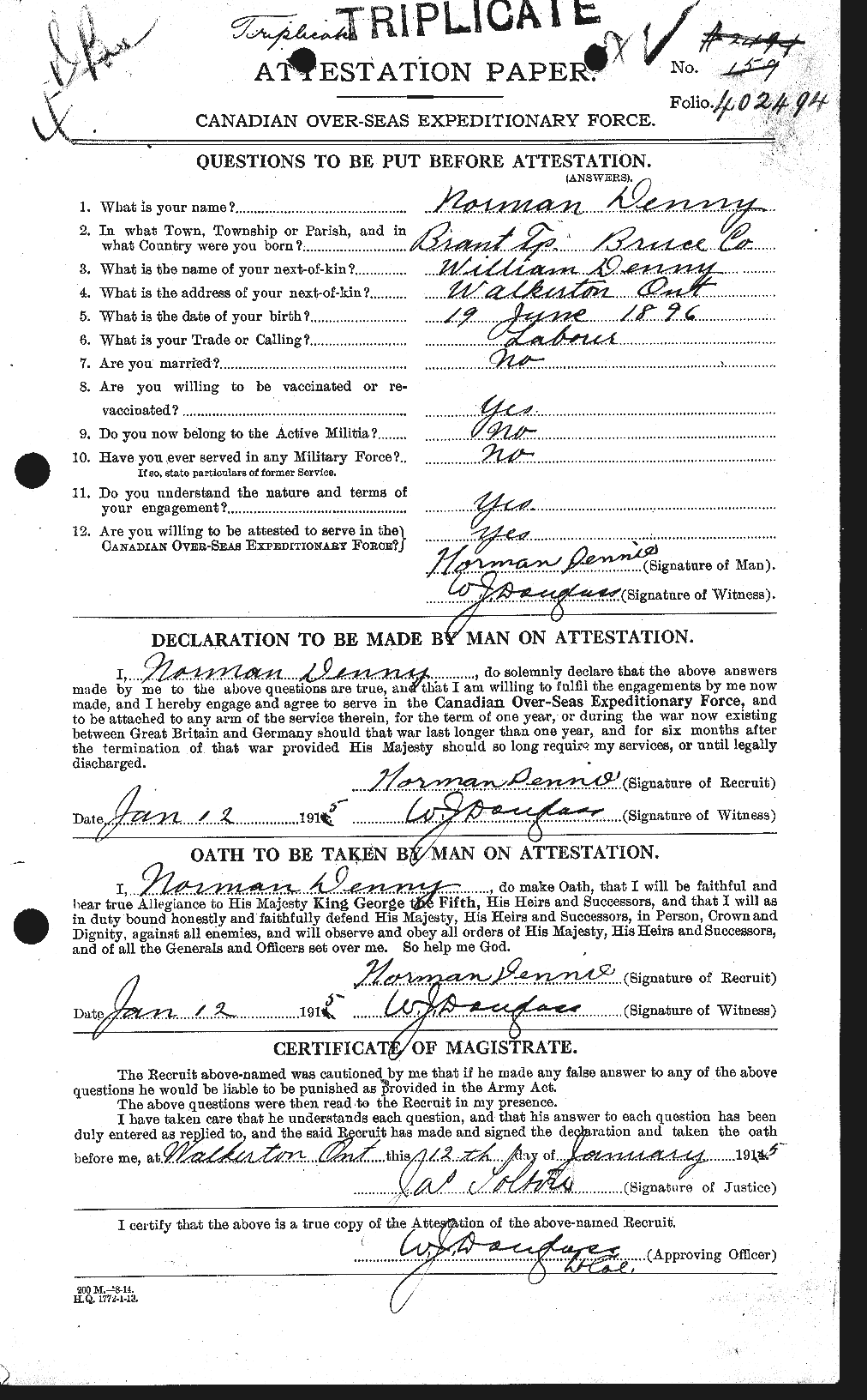 Personnel Records of the First World War - CEF 286372a