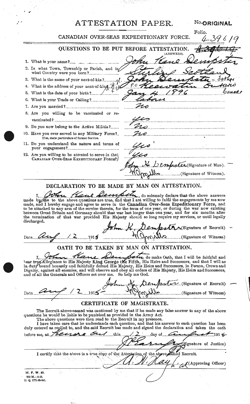 Personnel Records of the First World War - CEF 286968a