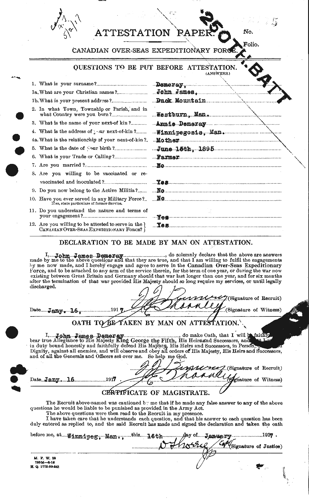 Personnel Records of the First World War - CEF 287829a