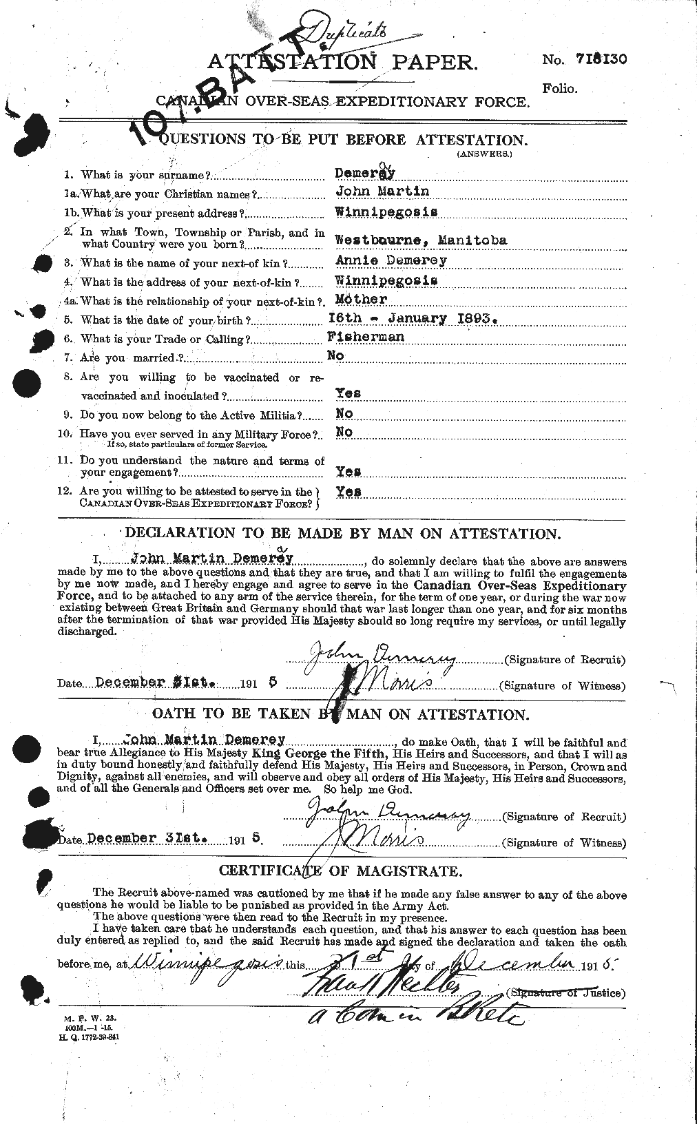 Personnel Records of the First World War - CEF 287830a
