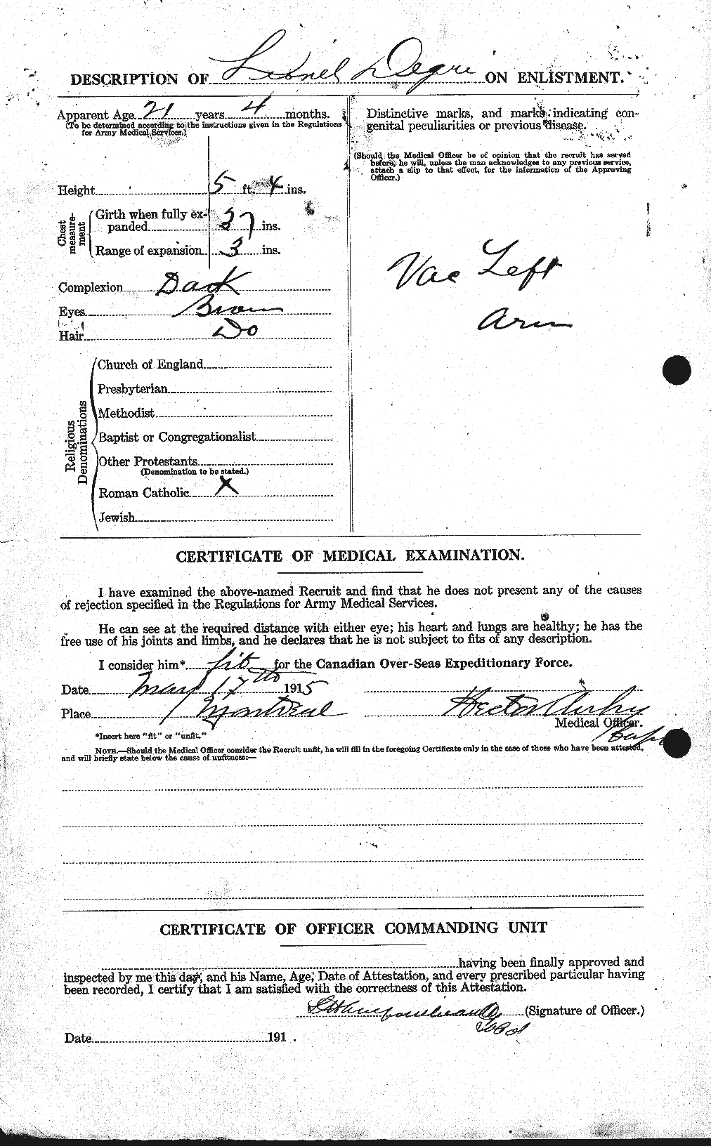 Personnel Records of the First World War - CEF 288215b