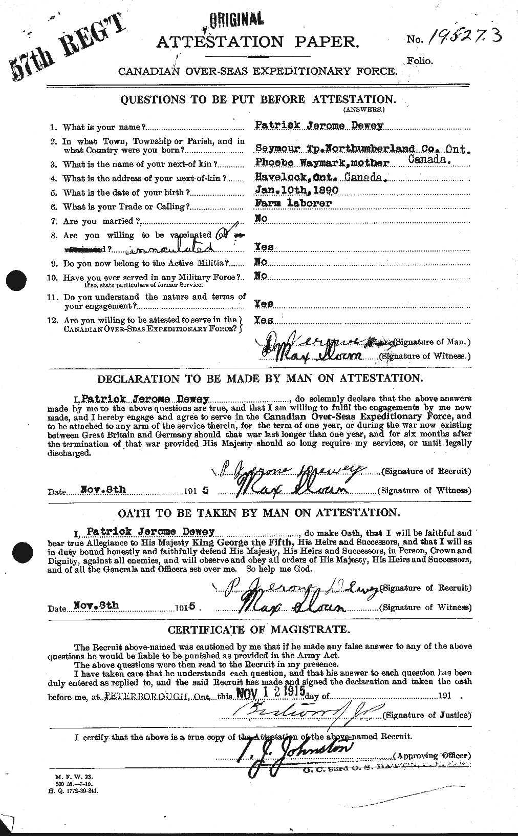 Personnel Records of the First World War - CEF 288746a