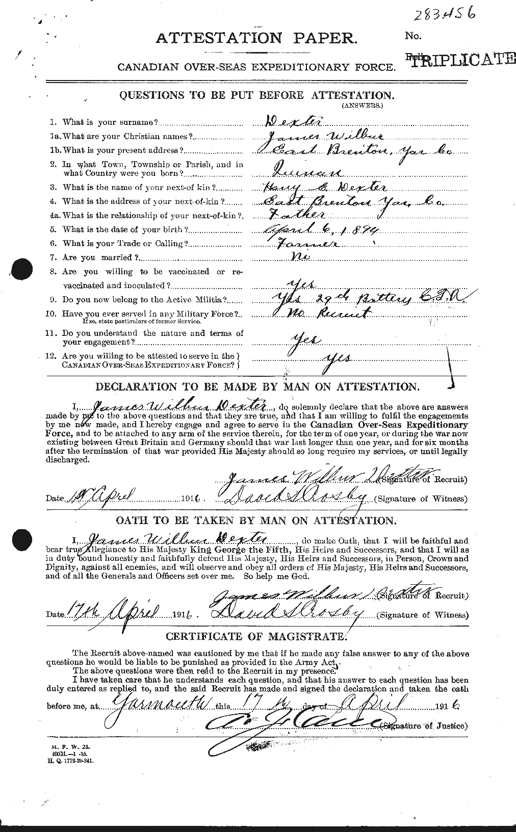Personnel Records of the First World War - CEF 293163a