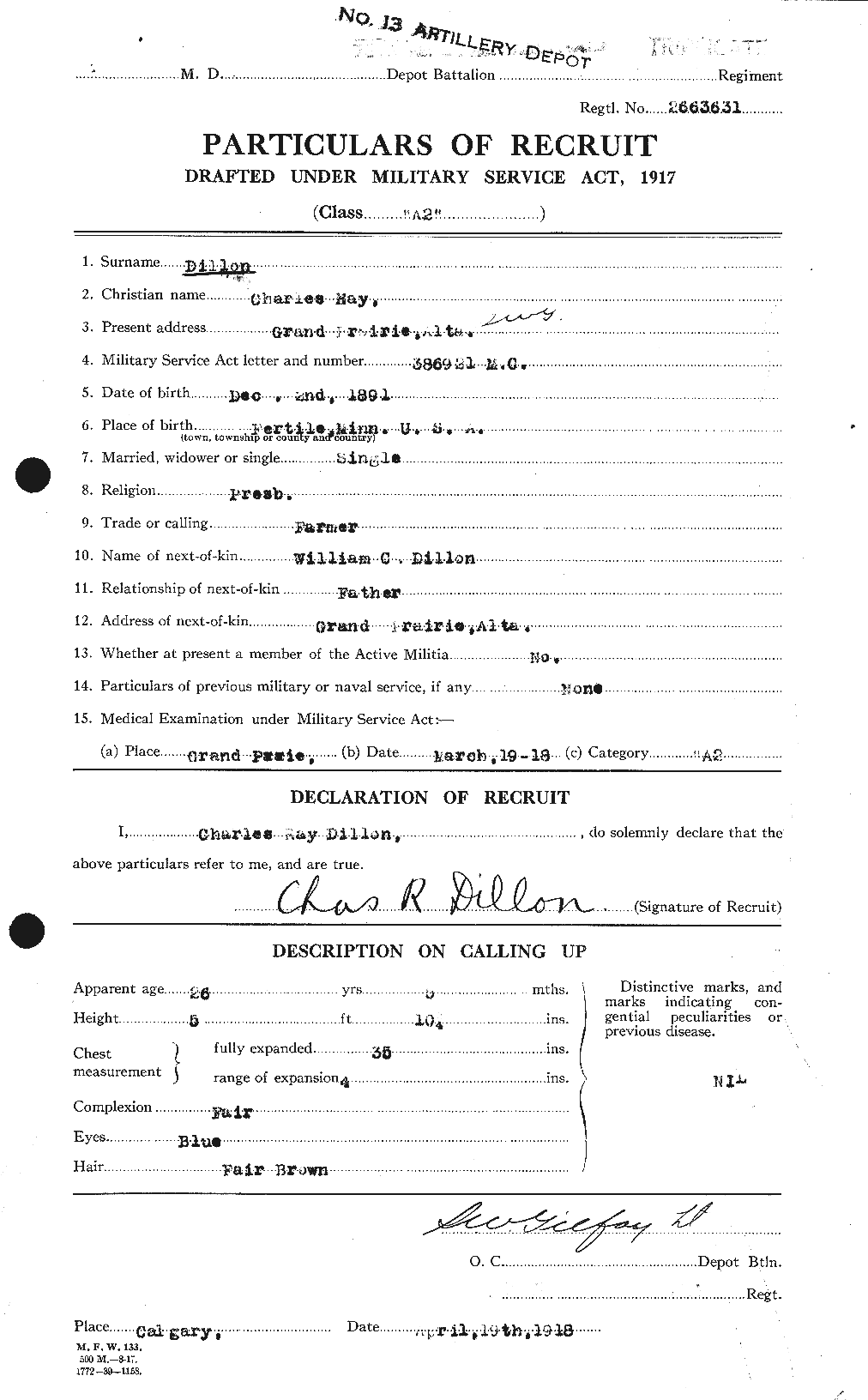 Personnel Records of the First World War - CEF 293660a