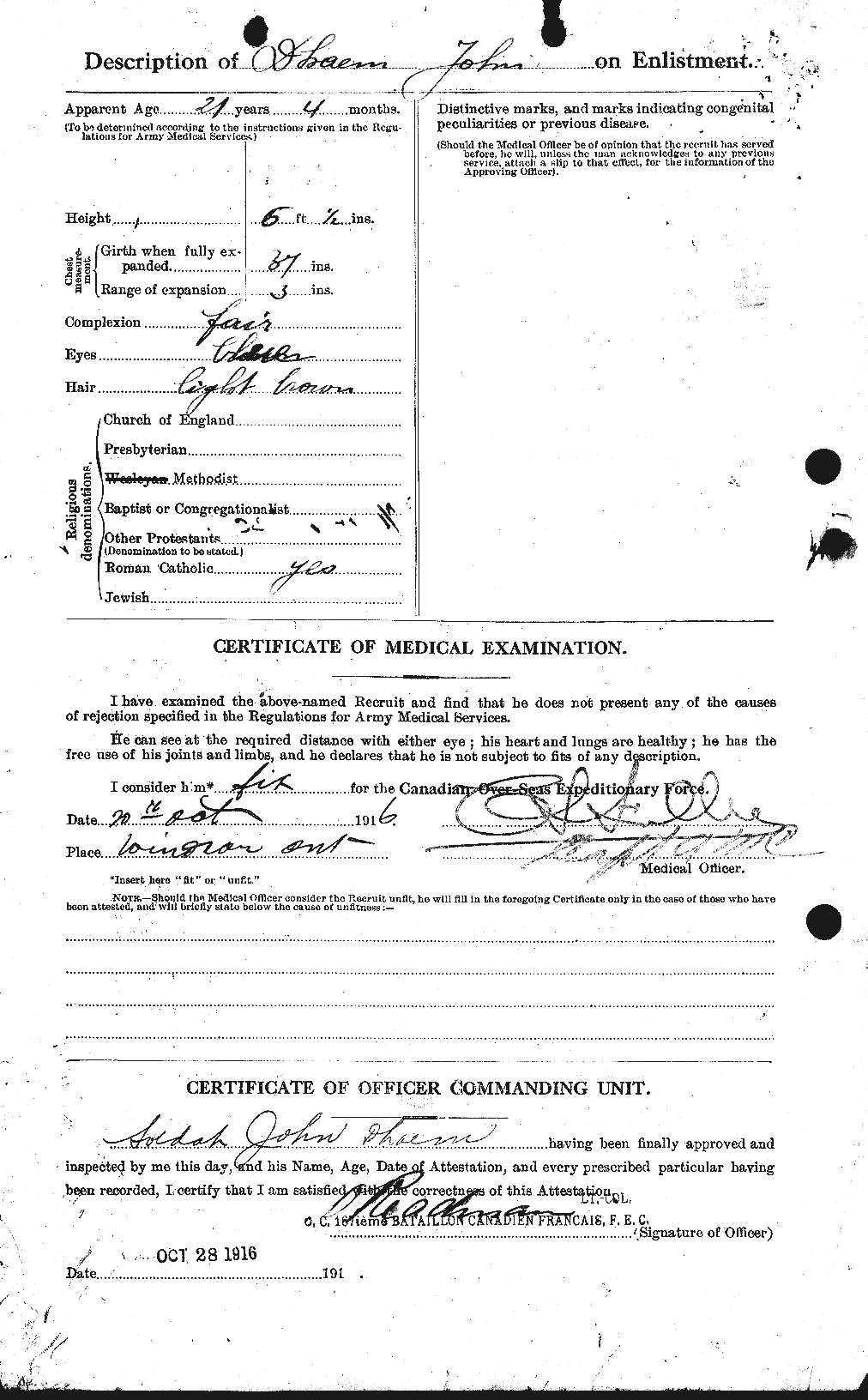 Personnel Records of the First World War - CEF 293867b