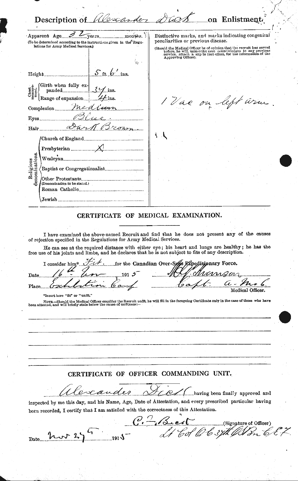 Dossiers du Personnel de la Première Guerre mondiale - CEC 294019b