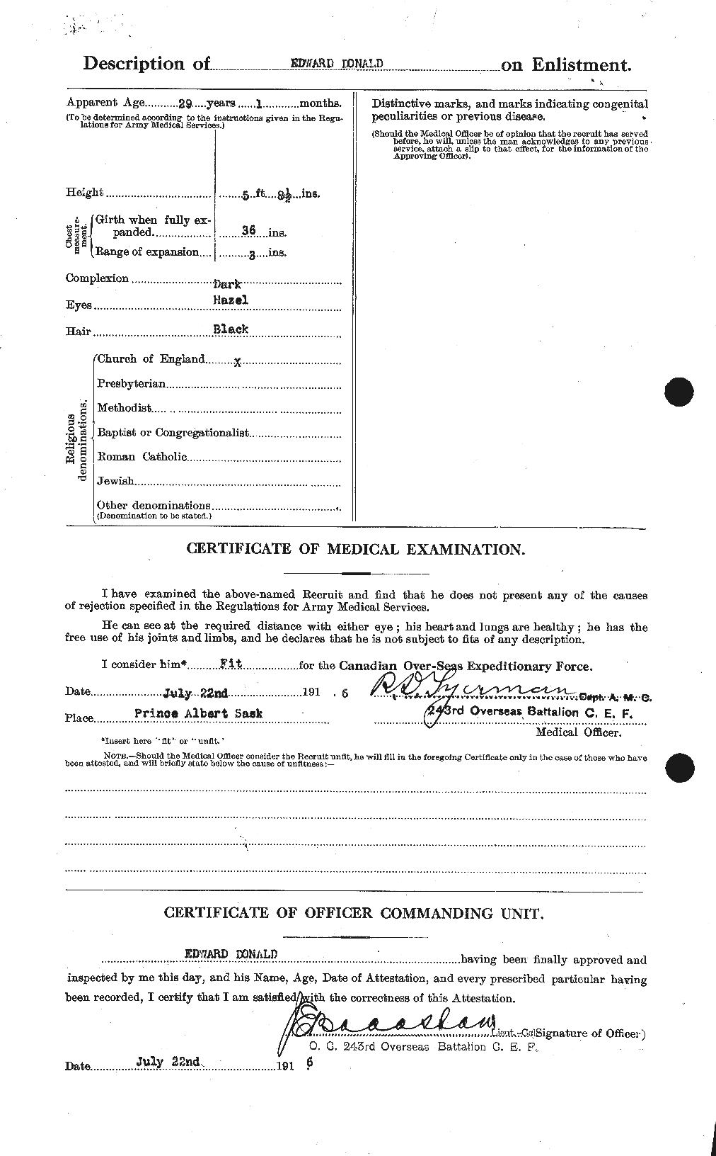 Personnel Records of the First World War - CEF 295726b