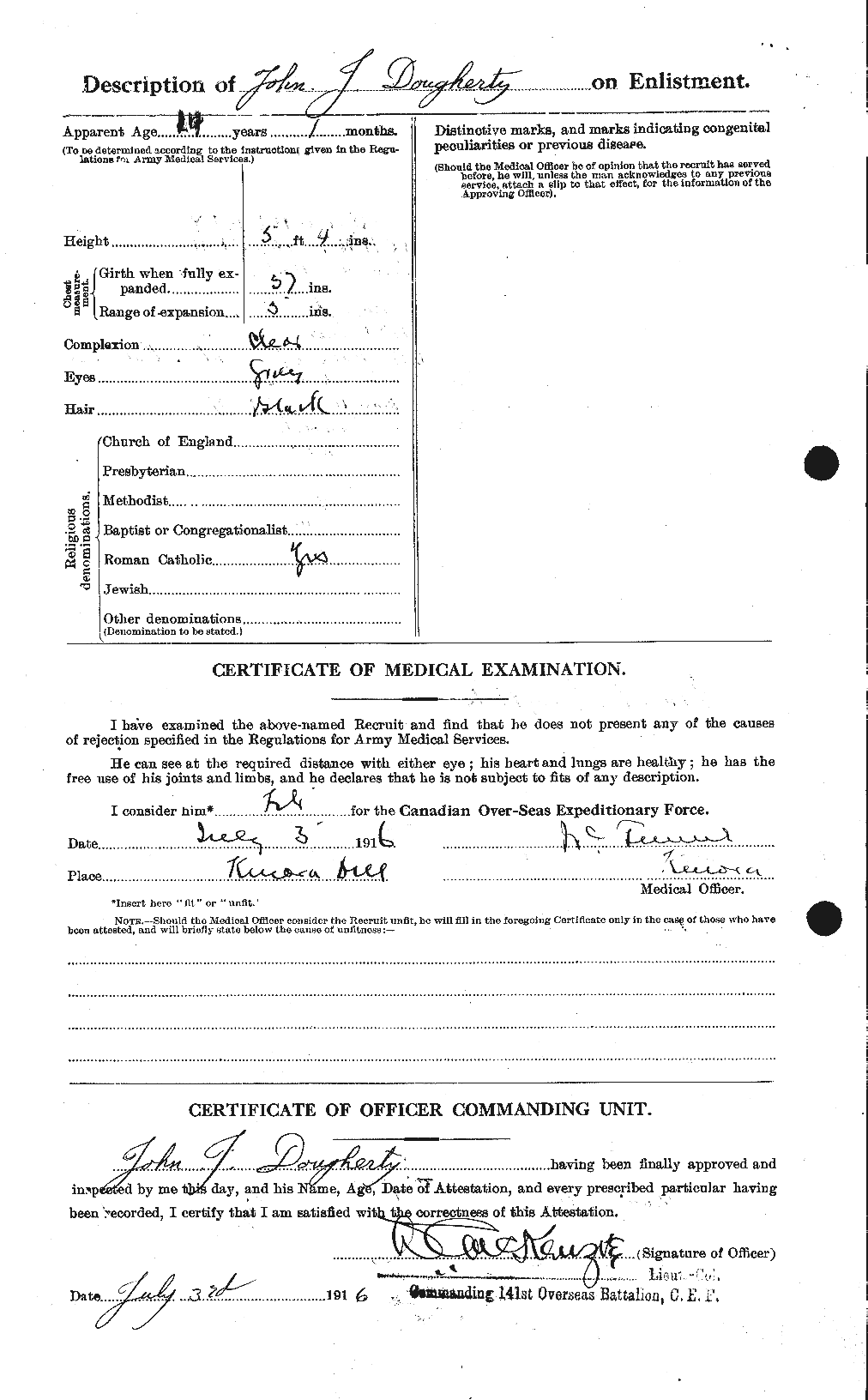 Personnel Records of the First World War - CEF 296153b