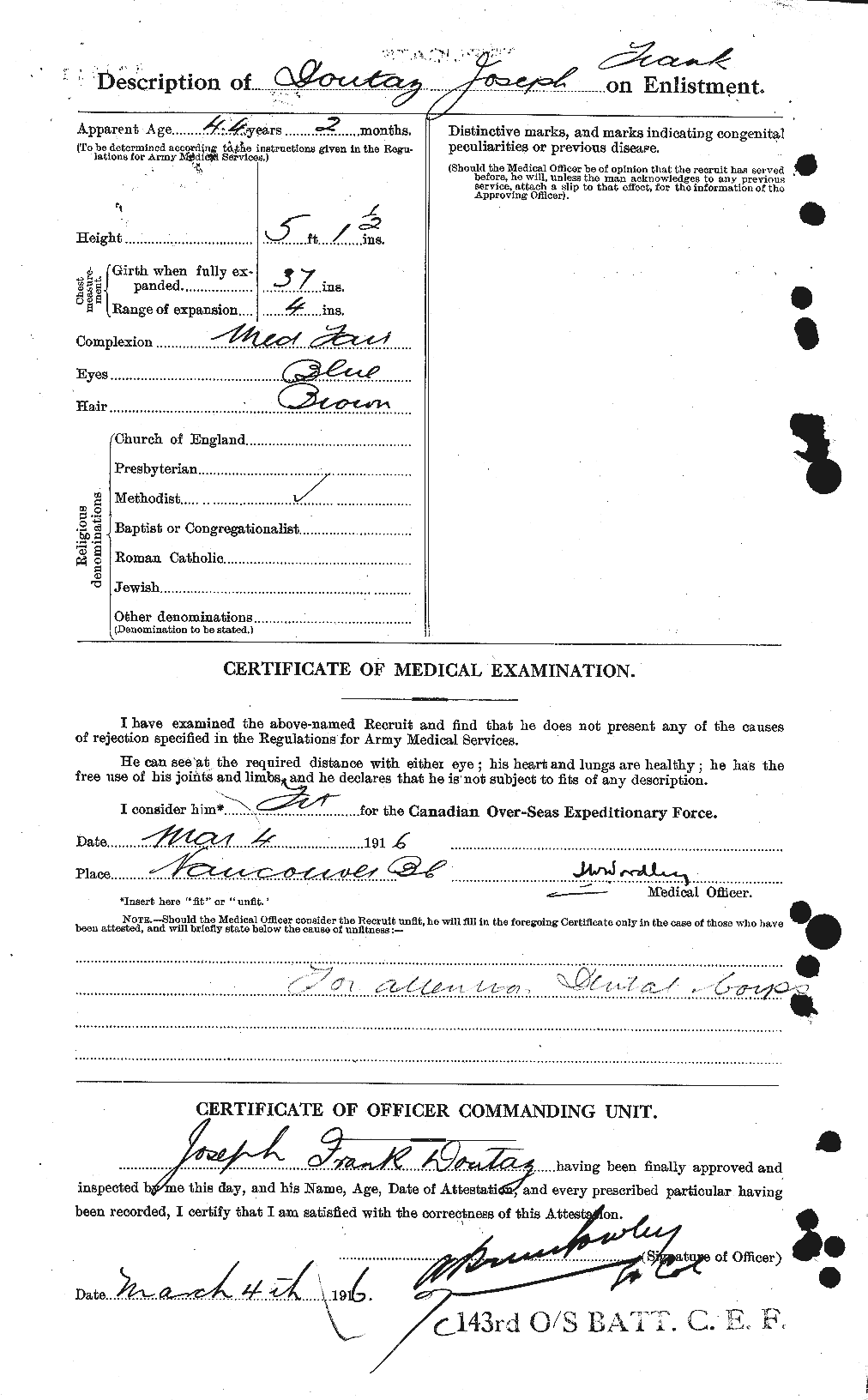 Personnel Records of the First World War - CEF 296912b
