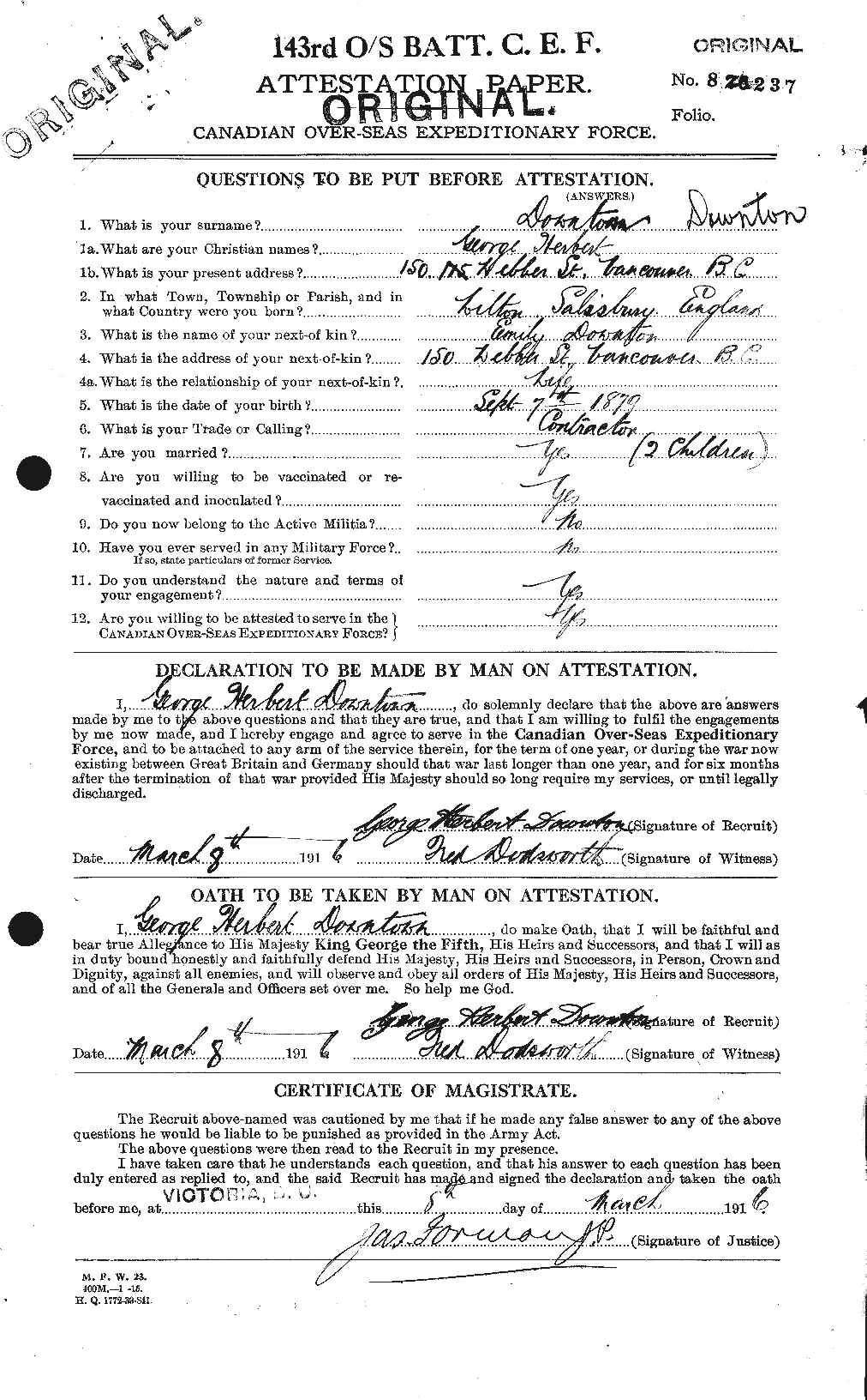 Personnel Records of the First World War - CEF 297345a
