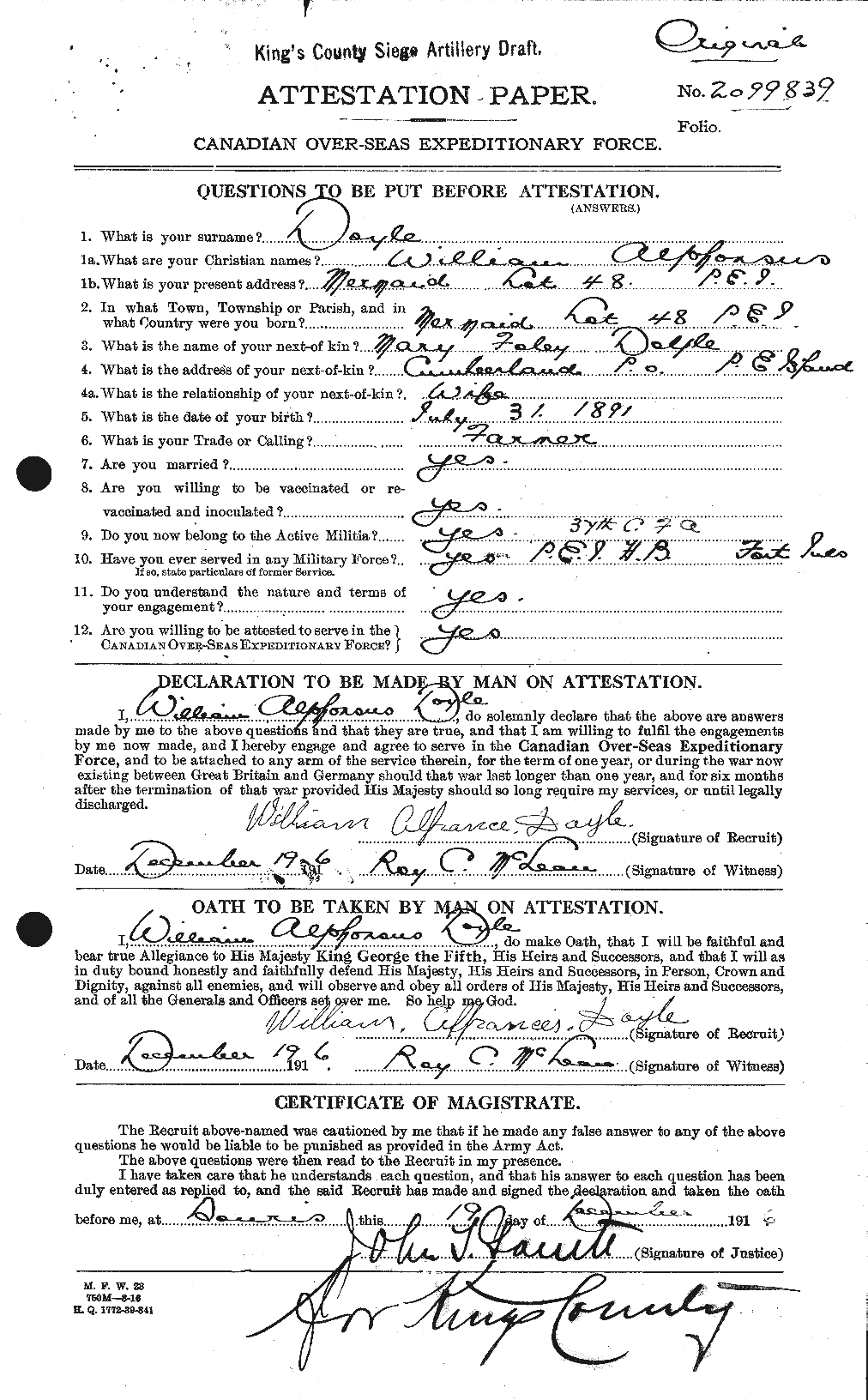 Personnel Records of the First World War - CEF 297950a