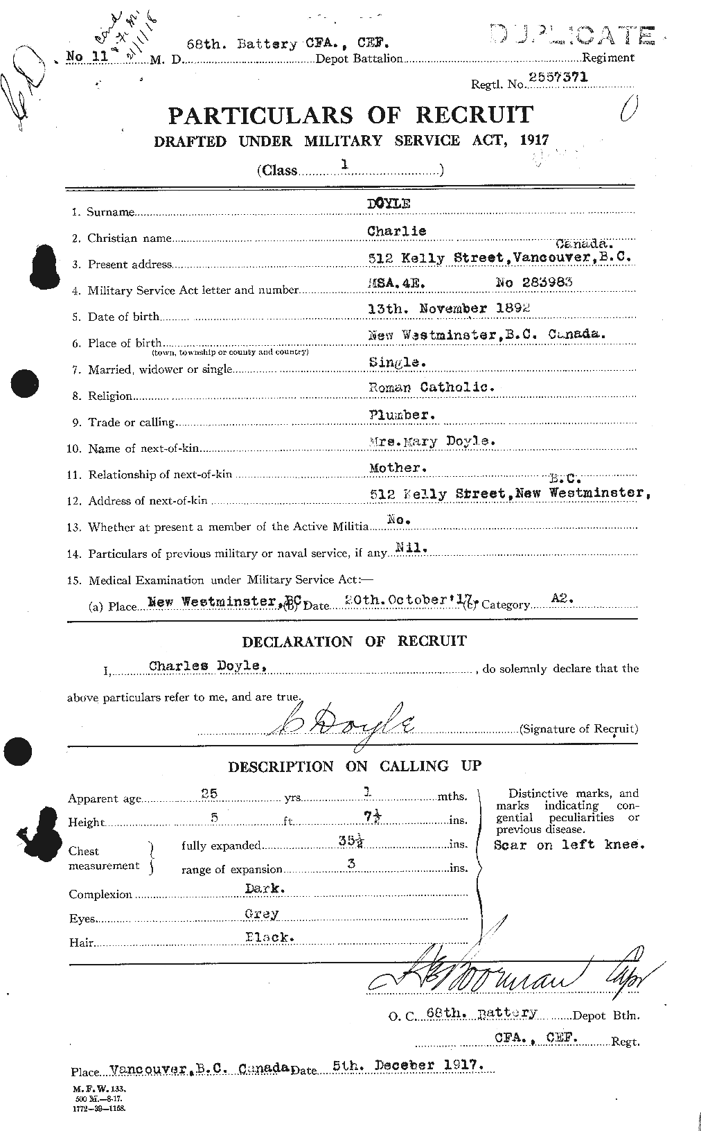 Personnel Records of the First World War - CEF 298436a