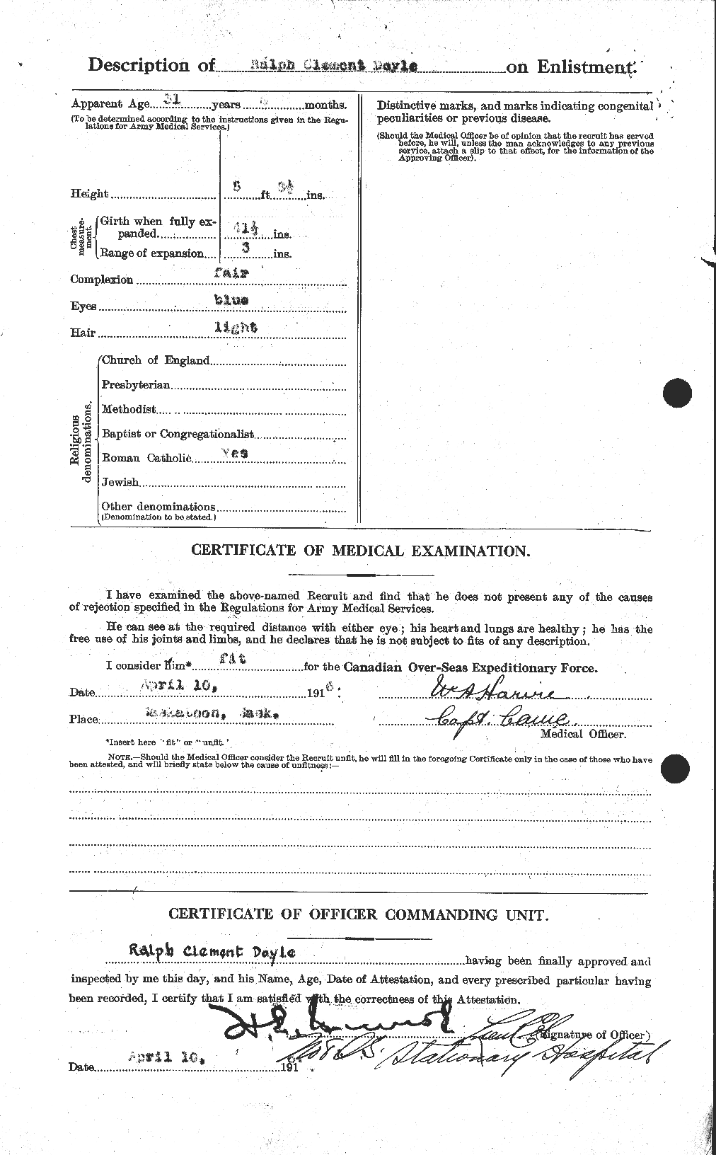 Personnel Records of the First World War - CEF 298691b