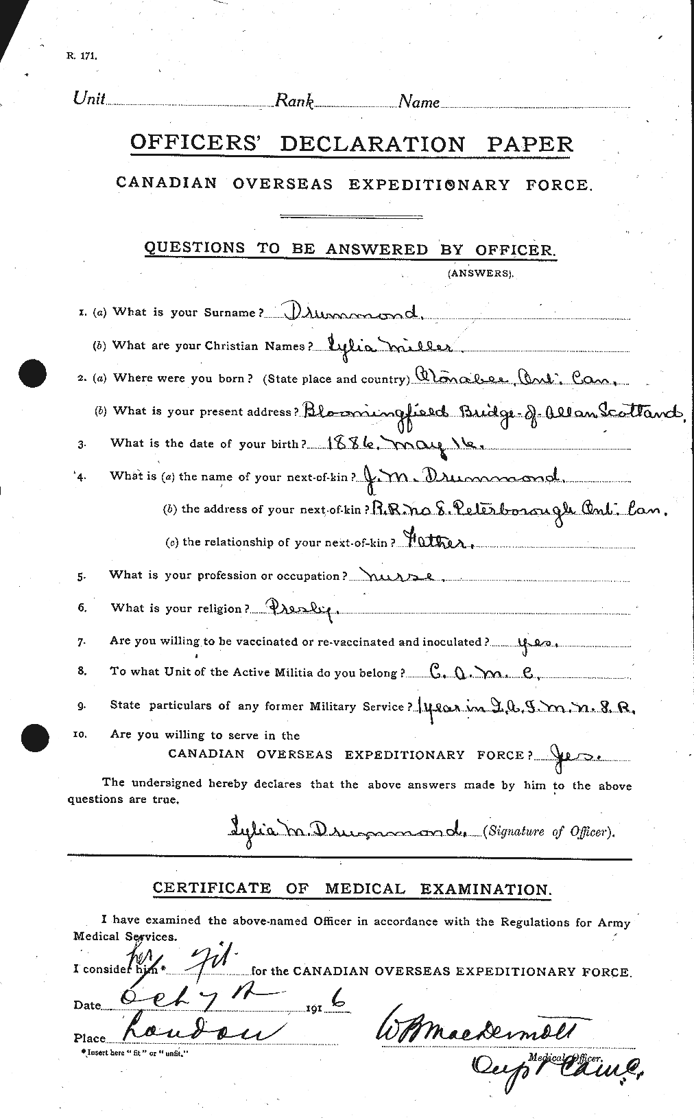 Personnel Records of the First World War - CEF 300926a